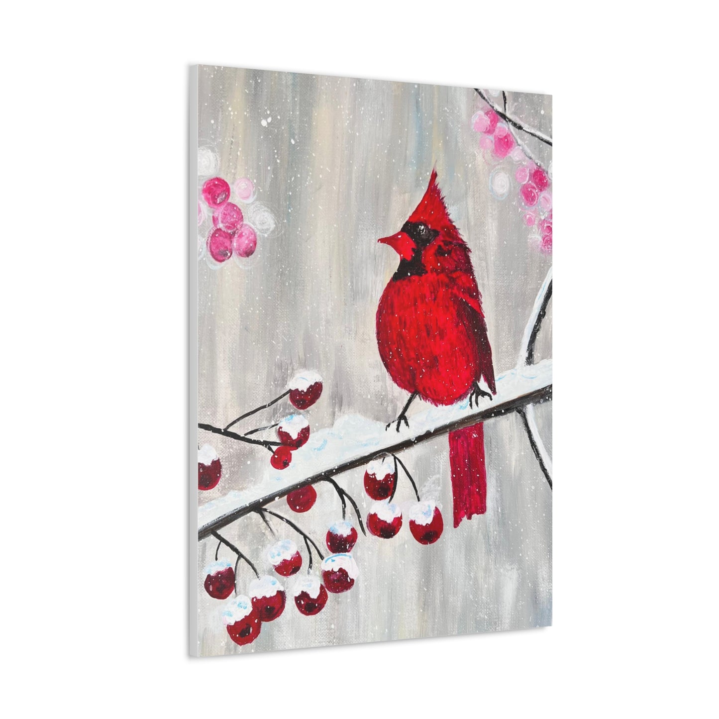 Winter Berry Cardinal Painting