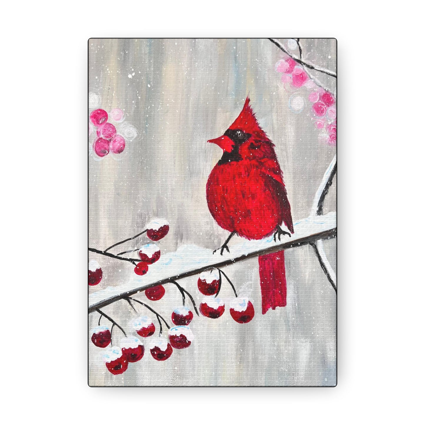 Winter Berry Cardinal Painting