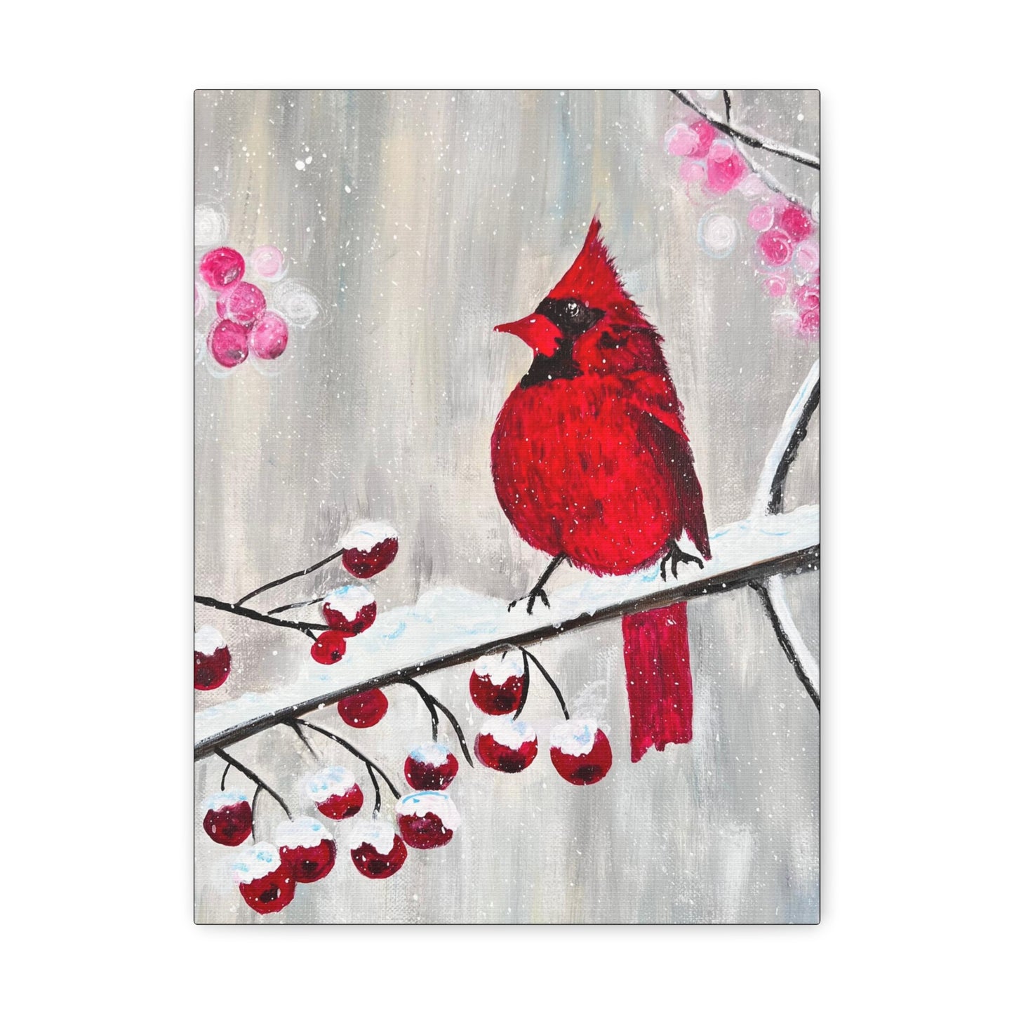 Winter Berry Cardinal Painting