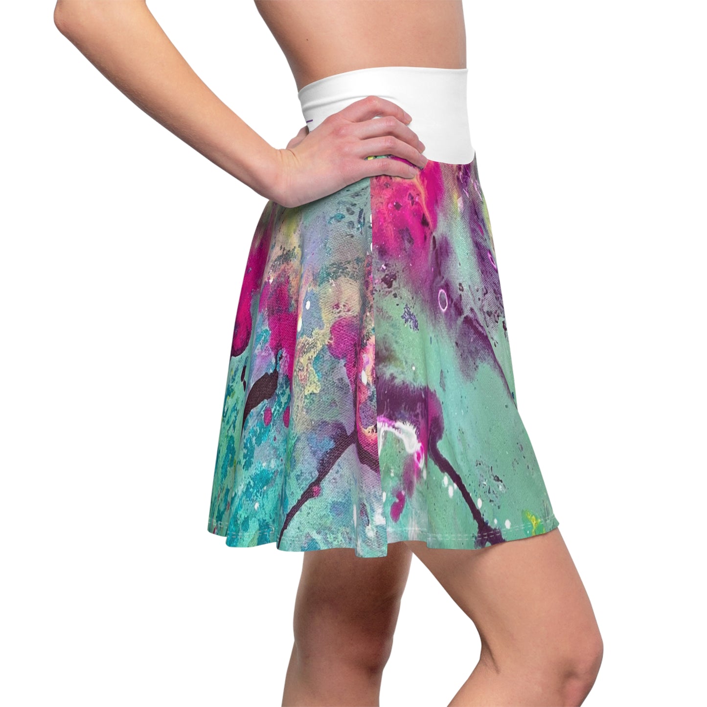The Purple Picket's Women's Dancing Roses Skater Skirt