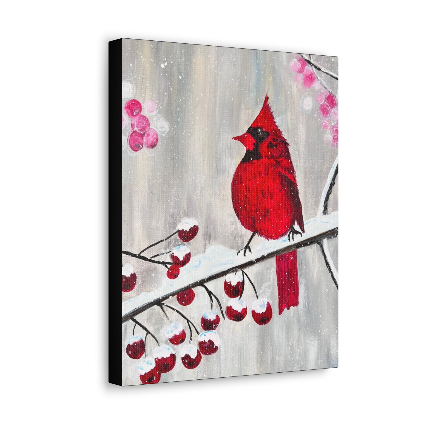 Winter Berry Cardinal Painting