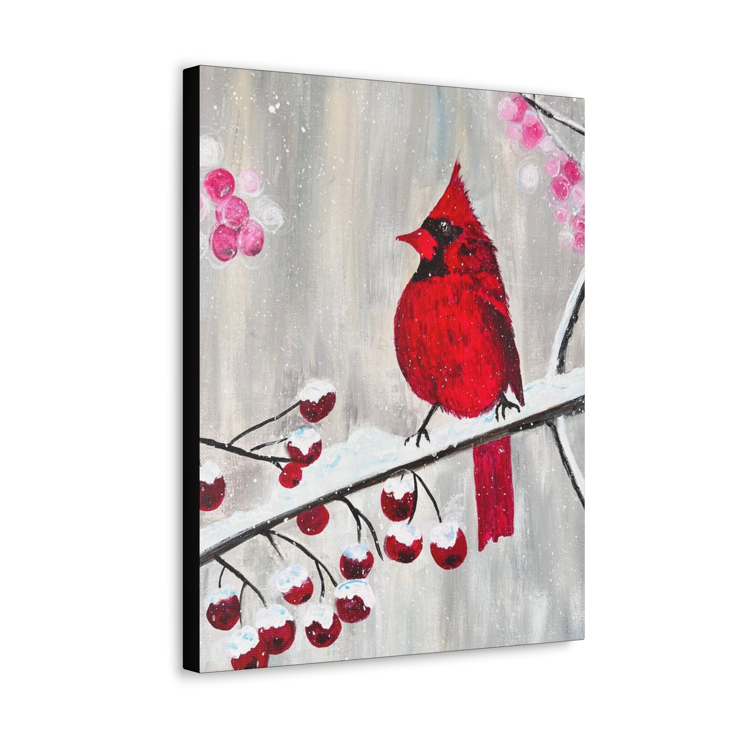 Winter Berry Cardinal Painting