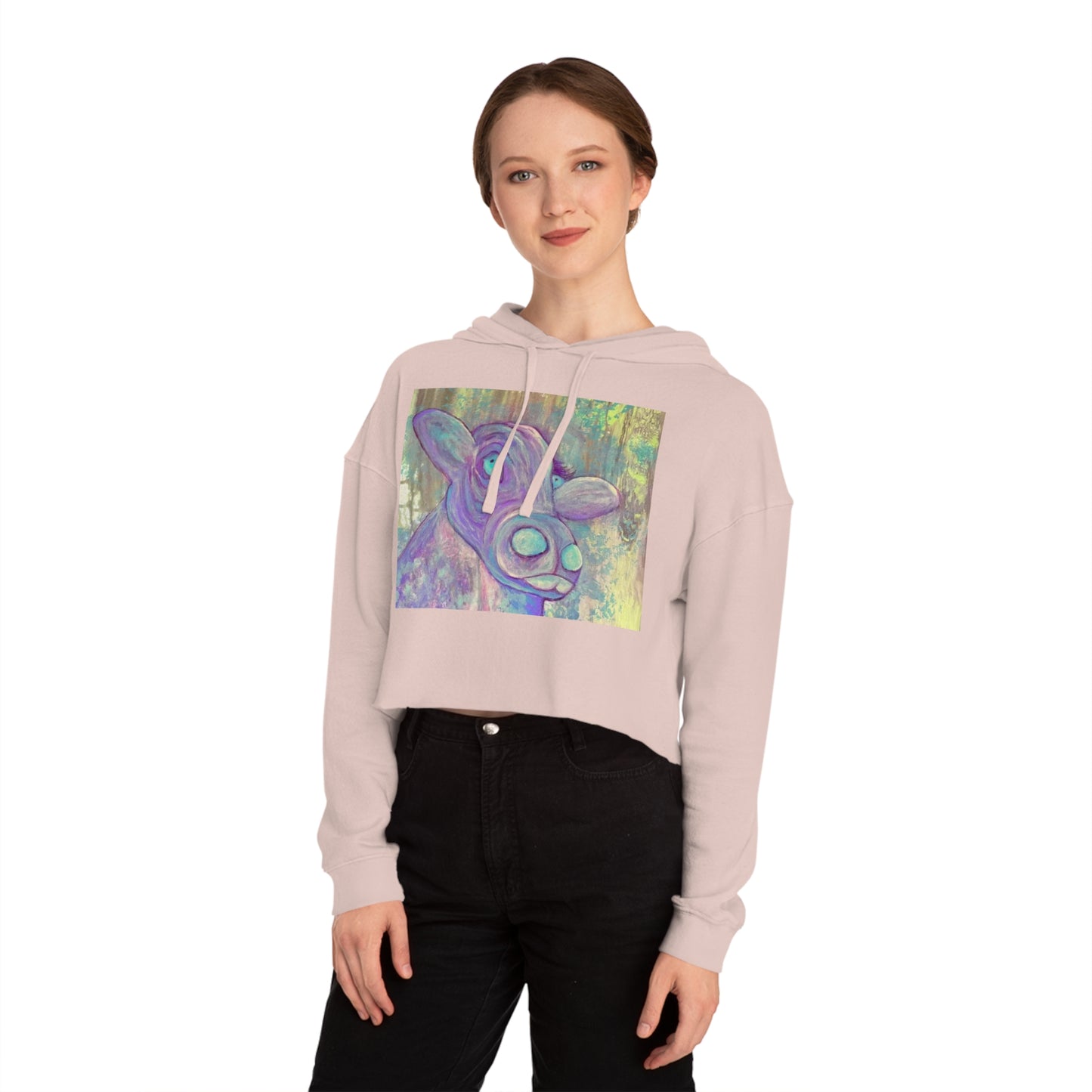 The Purple Cow Cropped Hoodie